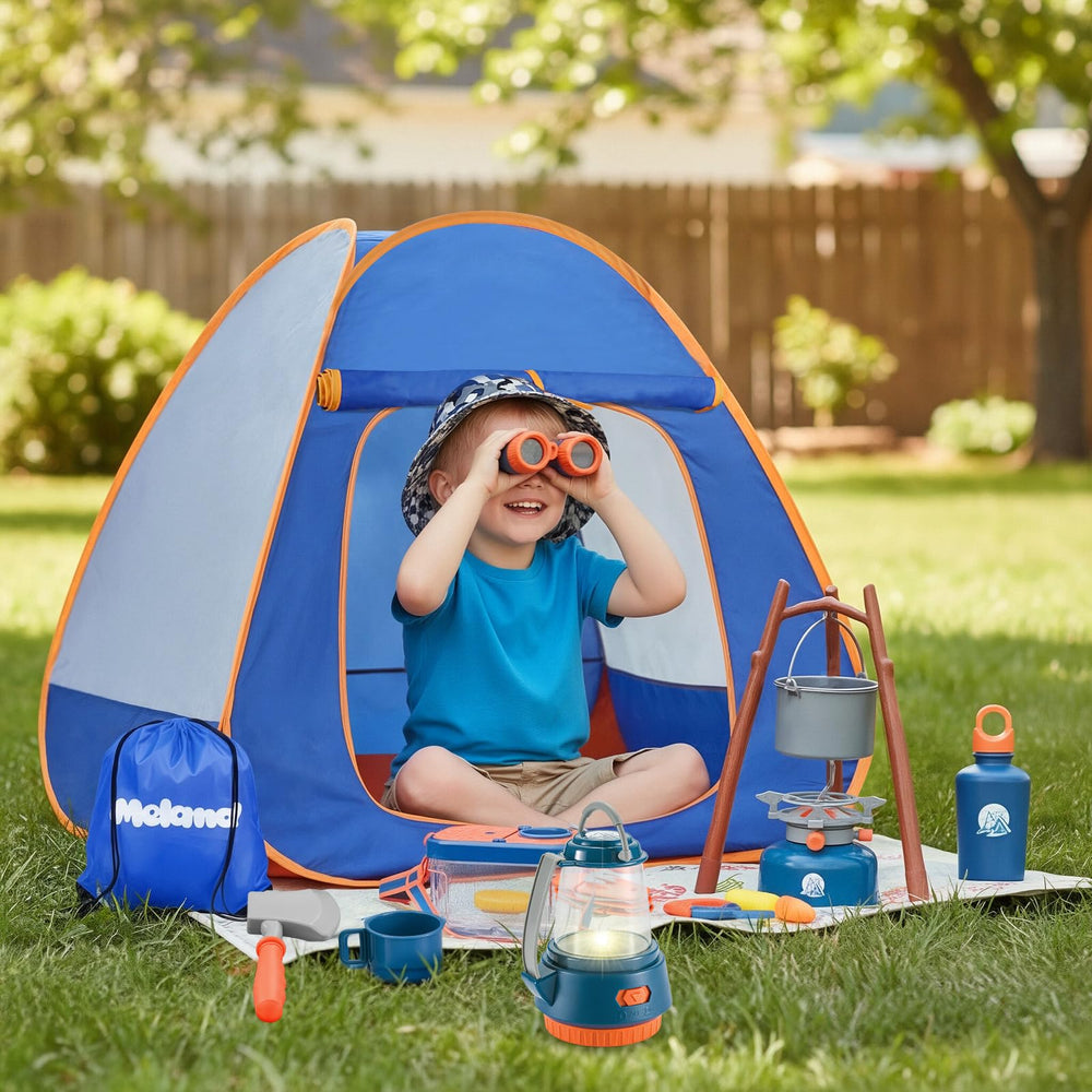 Meland drawstring backpack included for organized on-the-go play.