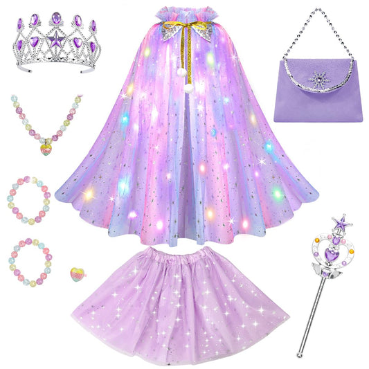 Meland light-up princess dress cape glowing for special moments
