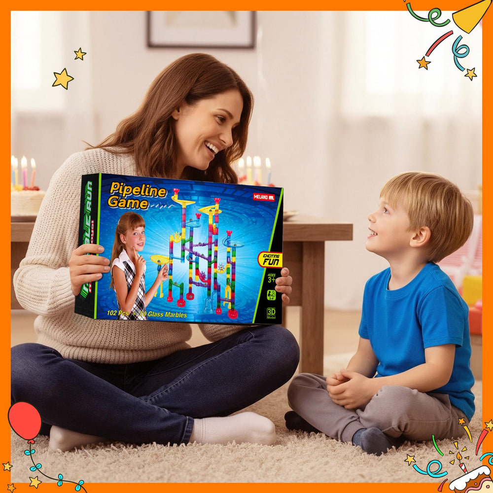 Meland Marble Run family play encourages teamwork and bonding