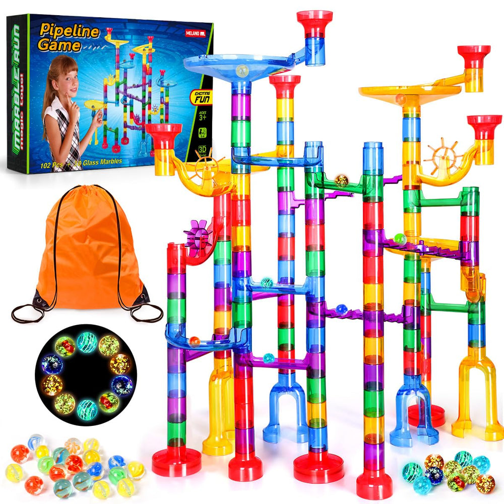 Meland Marble Run glowing marbles illuminate playtime and imagination