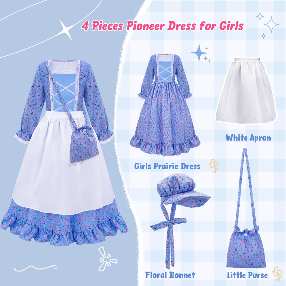Meland Pioneer Dress high-waisted design adds a period silhouette for role-play.