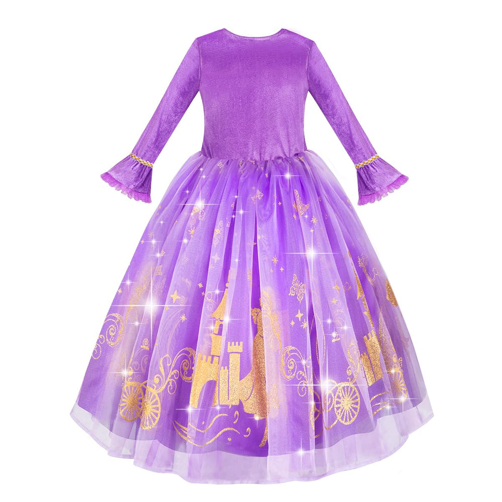 Meland Princess Dress set with gloves, wand, and crown for confident role-play