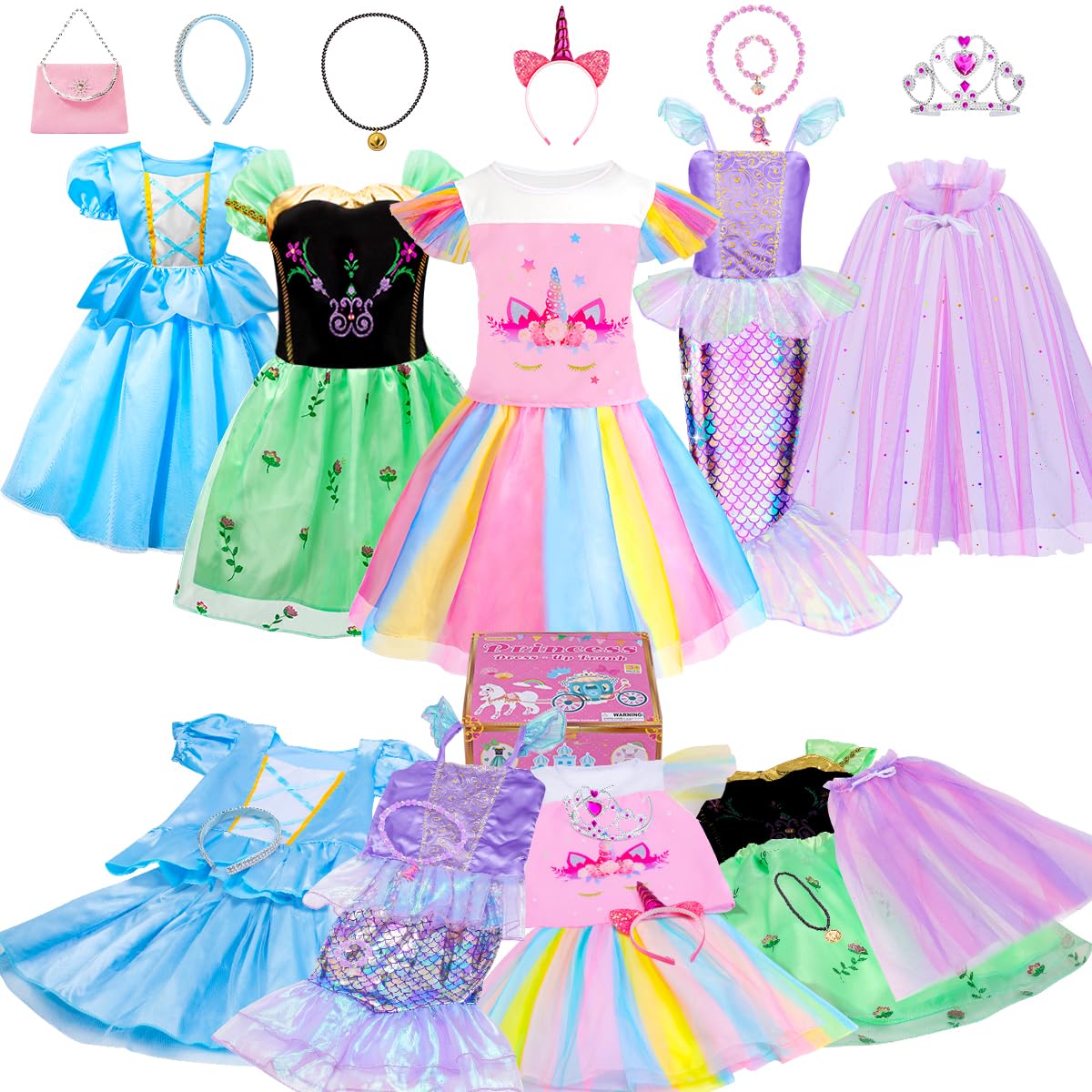 Meland princess dress-up tops set for creative play and matching outfits.