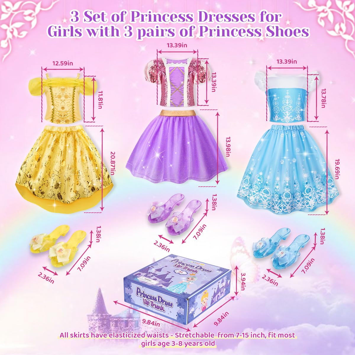 Meland necklace and bracelet add sparkle for complete dress-up looks