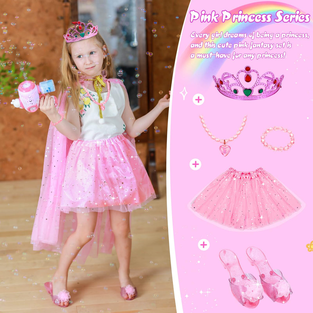 Meland princess skirts collection with colorful layers and sparkling stars for imaginative play