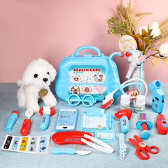 Meland Toy Doctor Kit glasses, tweezers—perfect for detail-oriented care role play.