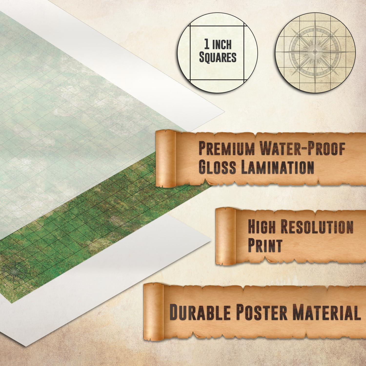 Melee Mats DND markers and eraser enable easy scene changes