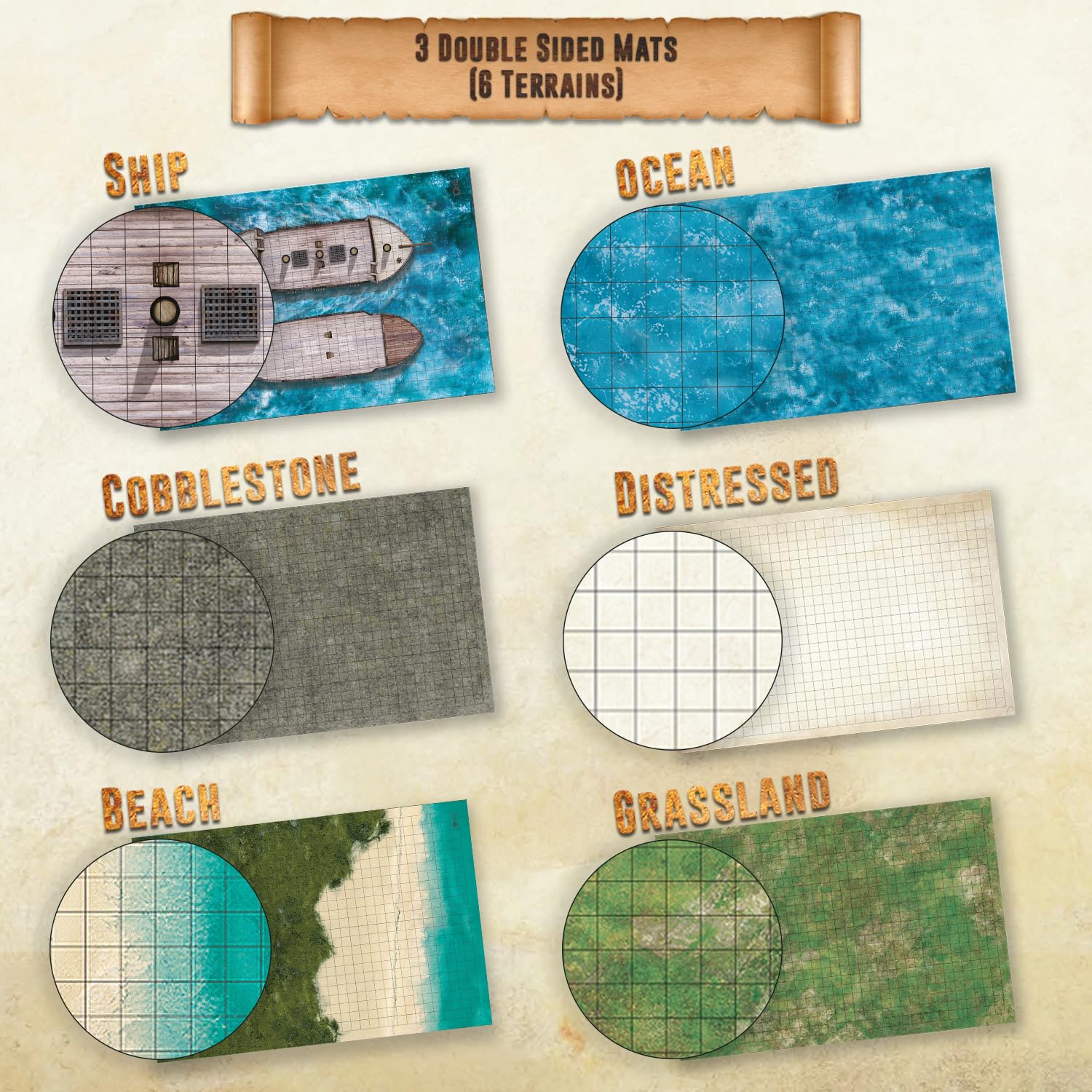 Melee Mats DND travel tube and markers ready for quick setup