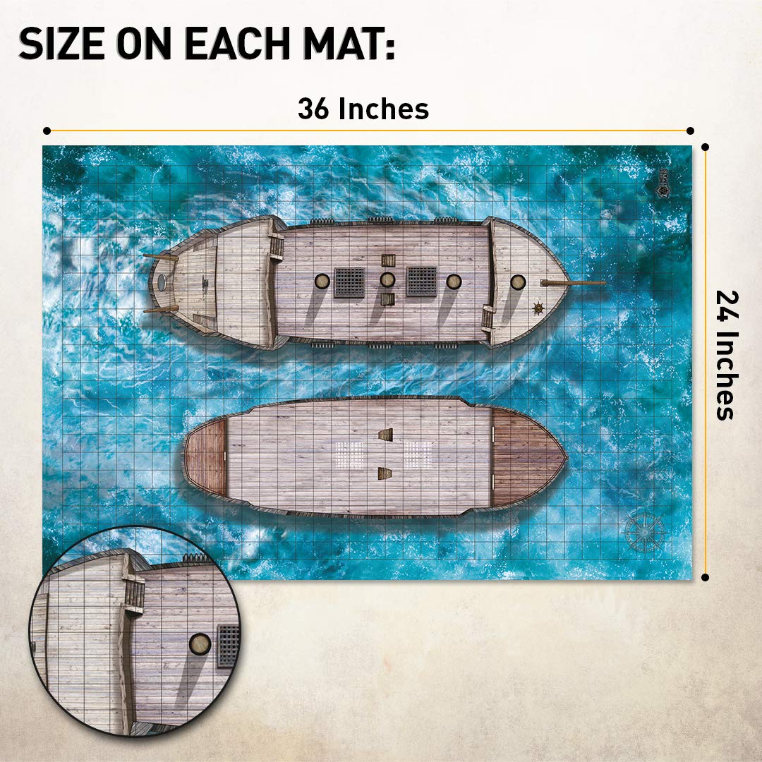 Melee Mats USA-designed tabletop kit for portable DND play