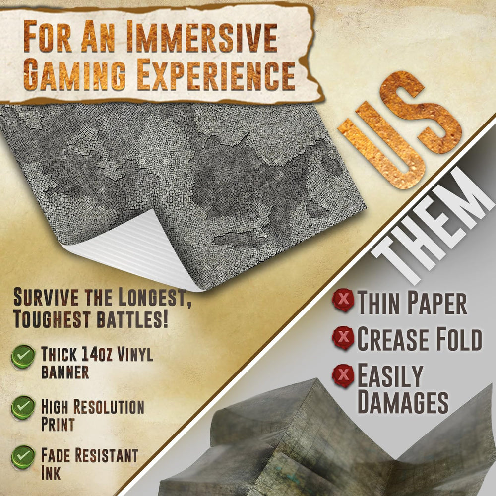 Melee Mats lightweight vinyl map delivers professional wargaming setup anywhere