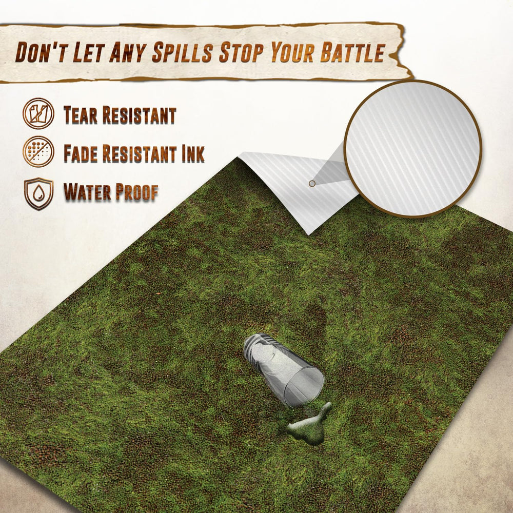 Melee Mats non-slip backing keeps miniatures steady during turns