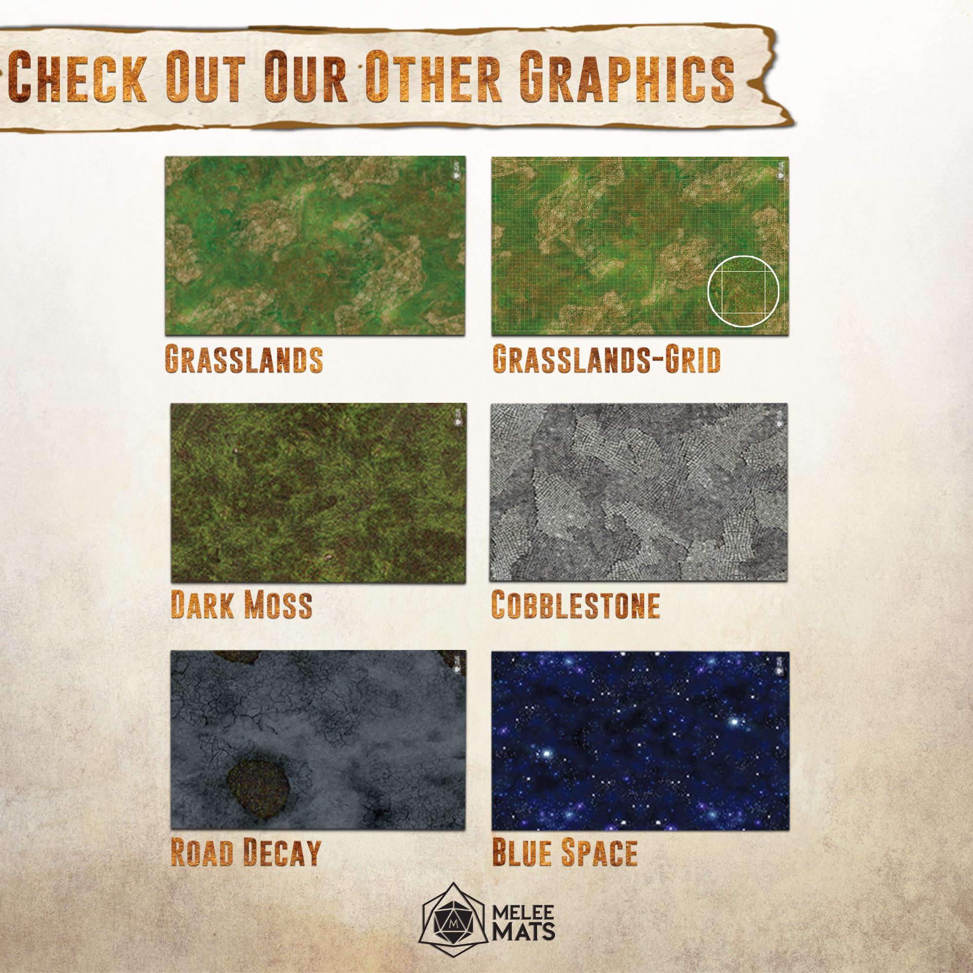 Melee Mats Warhammer 40K compatible surface supports miniatures and terrain pieces