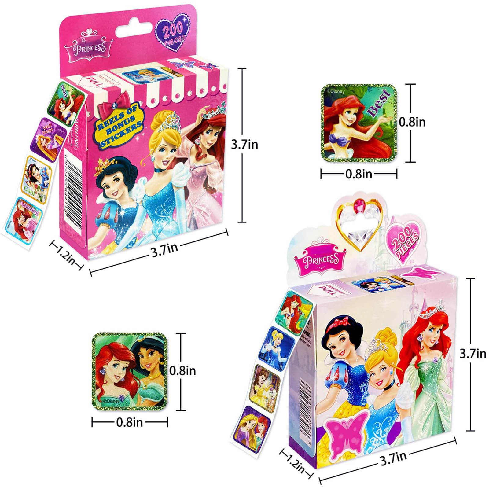 Melego princess sticker set to personalize belongings and express personality.