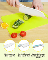 Melican knife set with ergonomic handles for tiny hands and secure grip