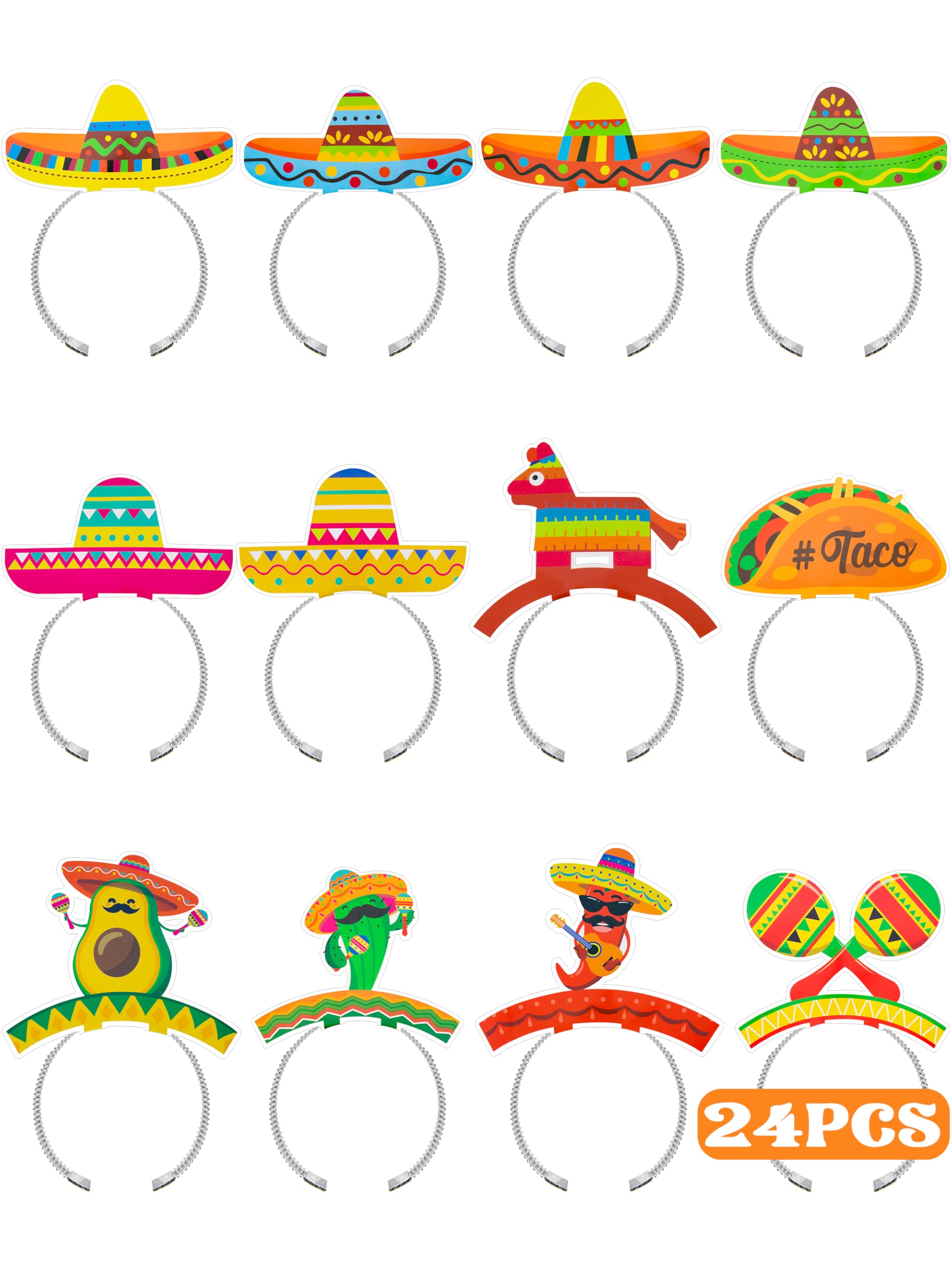 Melisheer Cinco de Mayo hat pattern with colorful sombrero designs for festive styling.
