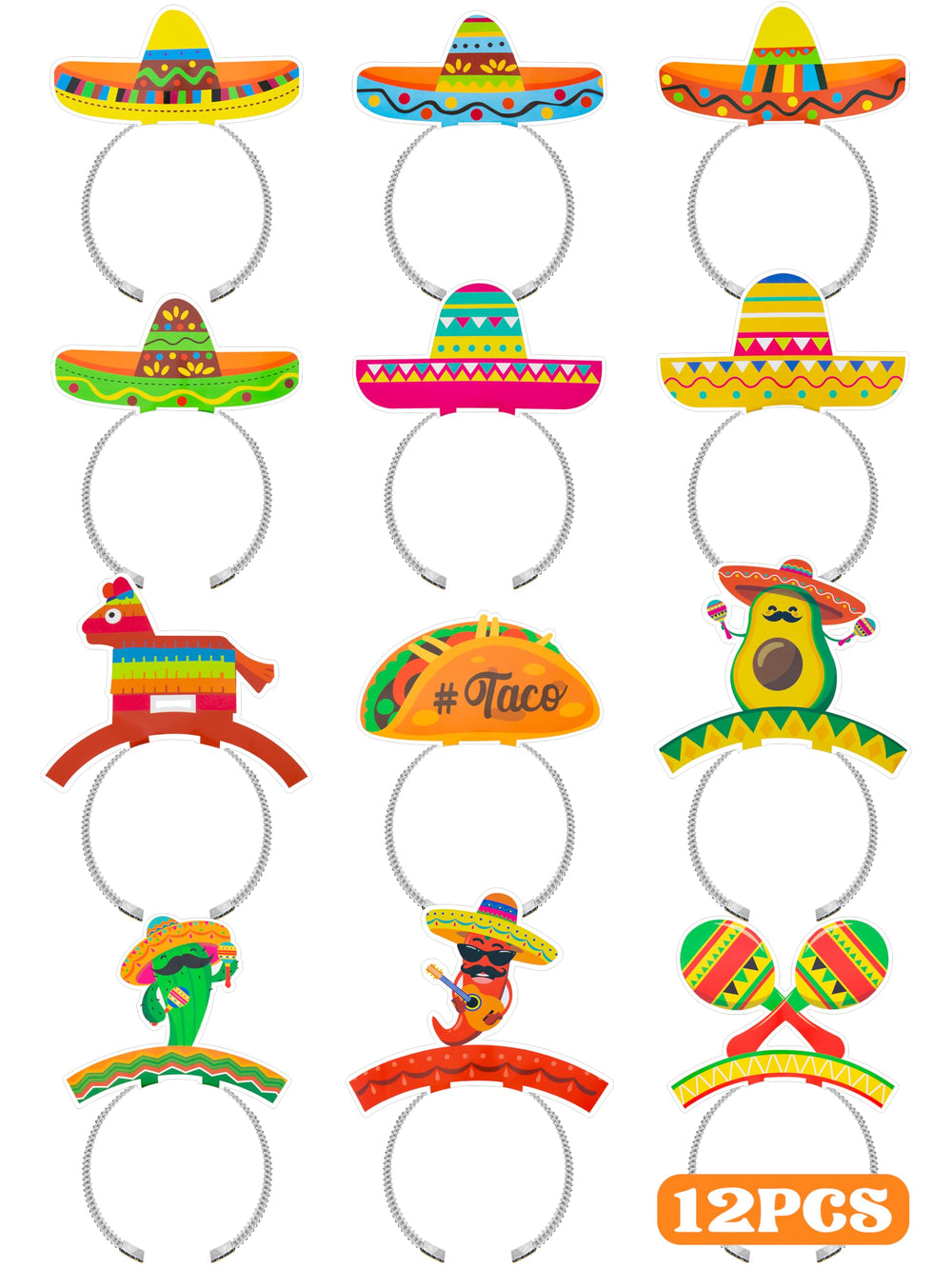 Melisheer colorful sombrero headbands, ideal for lively Cinco de Mayo celebrations