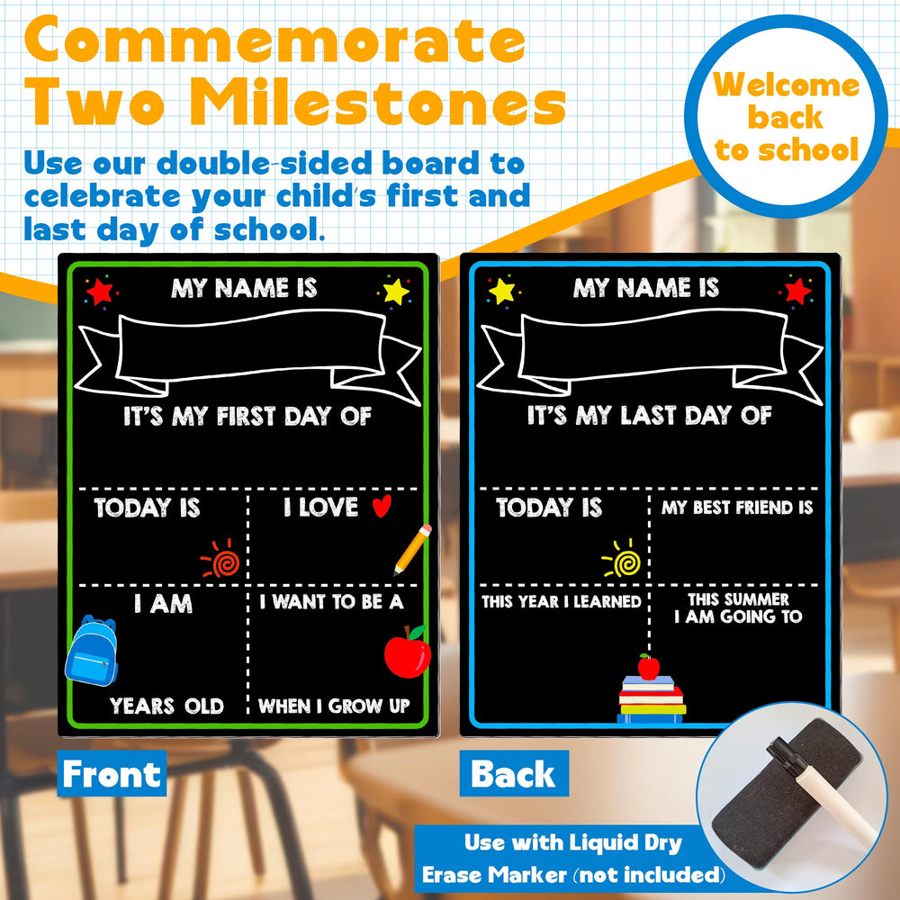 Melisheer first day board personalization lets you write memories with chalk or markers.