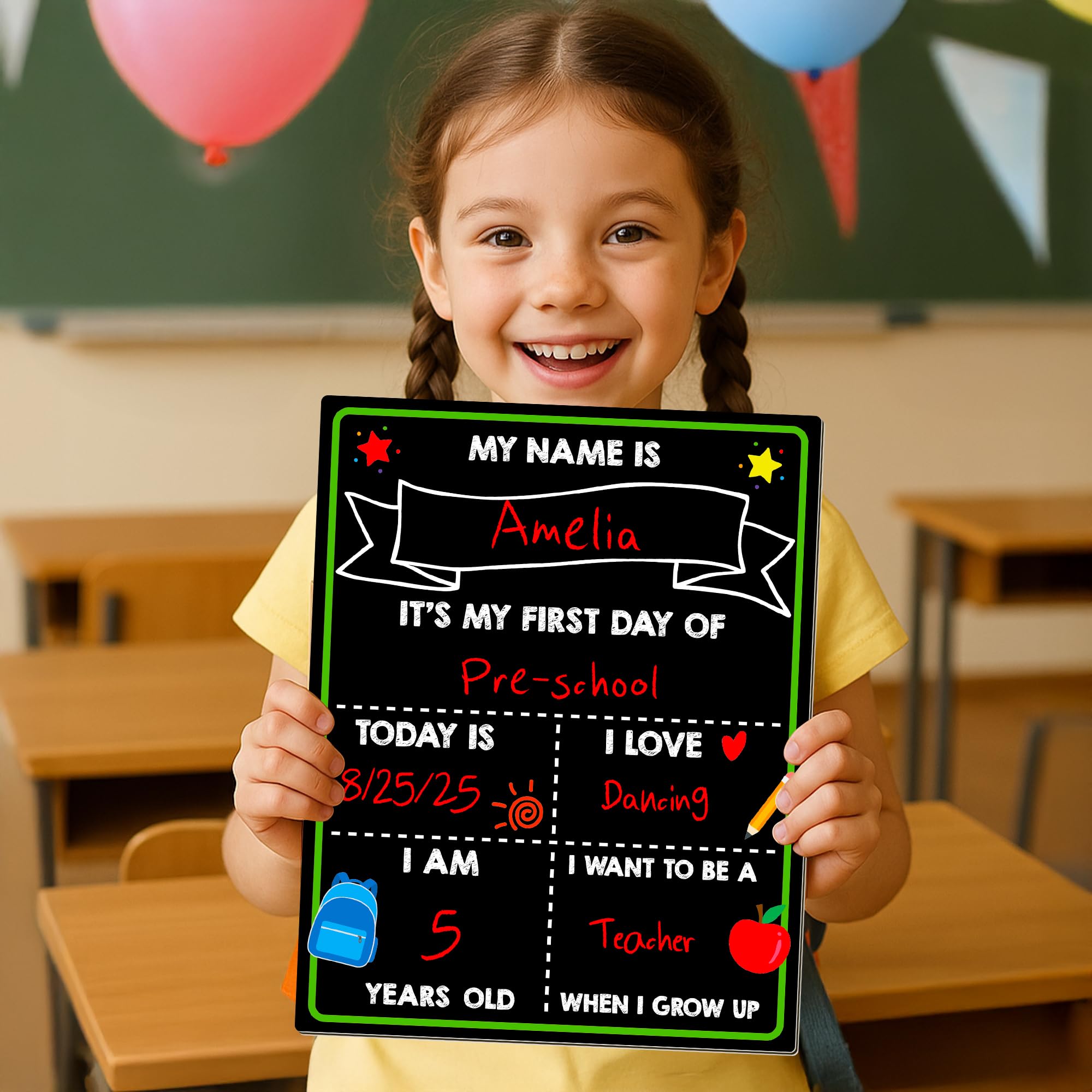 Melisheer first day board features smooth rounded corners for worry-free handling.