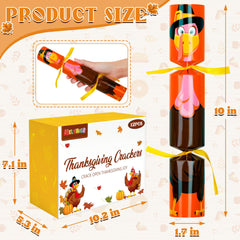 Melisheer Thanksgiving crackers paper hat inside adds whimsy to party activities