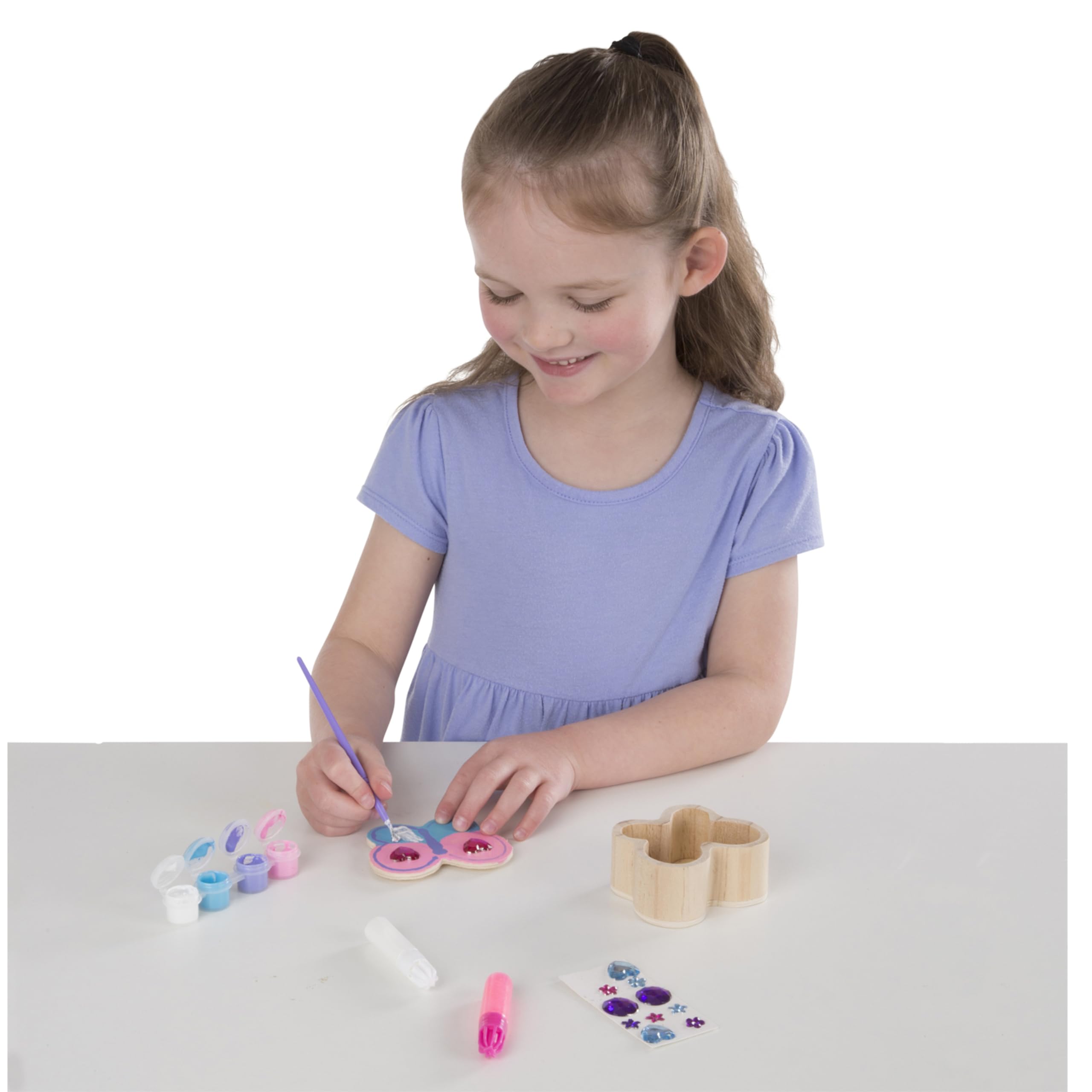 Melissa & Doug Created by Me Butterfly Box with gem stickers for decoration