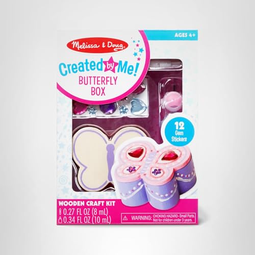 Colorful Melissa & Doug Created by Me Butterfly Box keepsake after craft