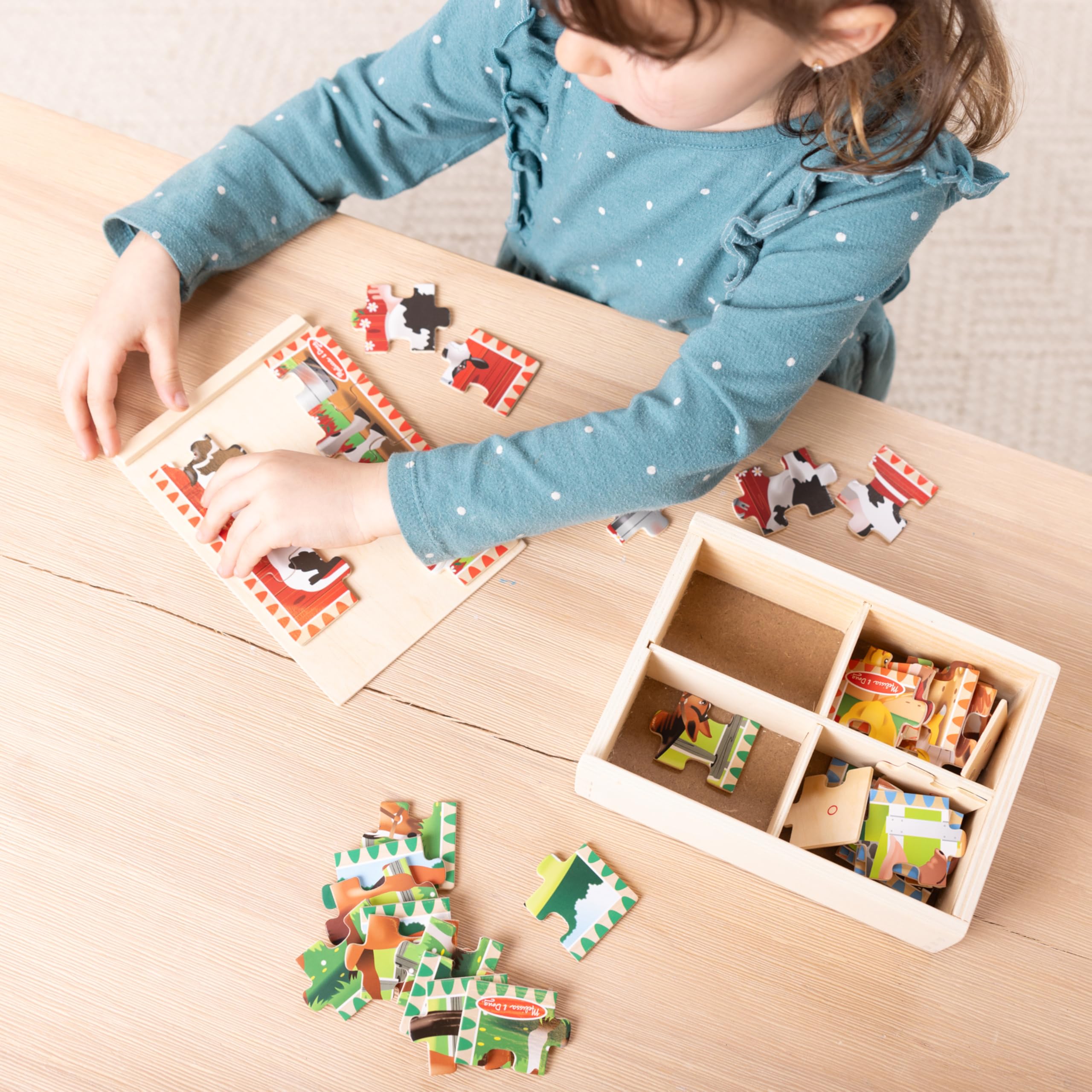 Melissa & Doug pig puzzle supports fine motor skills for preschoolers