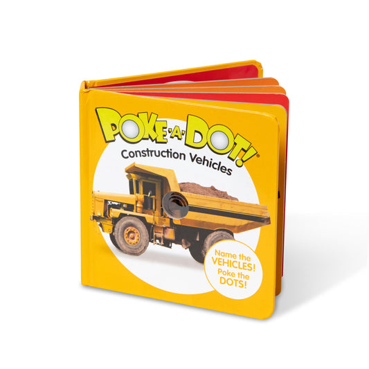 Melissa & Doug Poke-a-Dot Construction Vehicles cover engages toddlers with interactive sound play