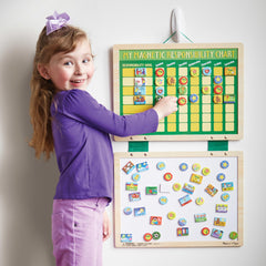 Melissa & Doug 90 magnets included for tracking behaviors and rewards.