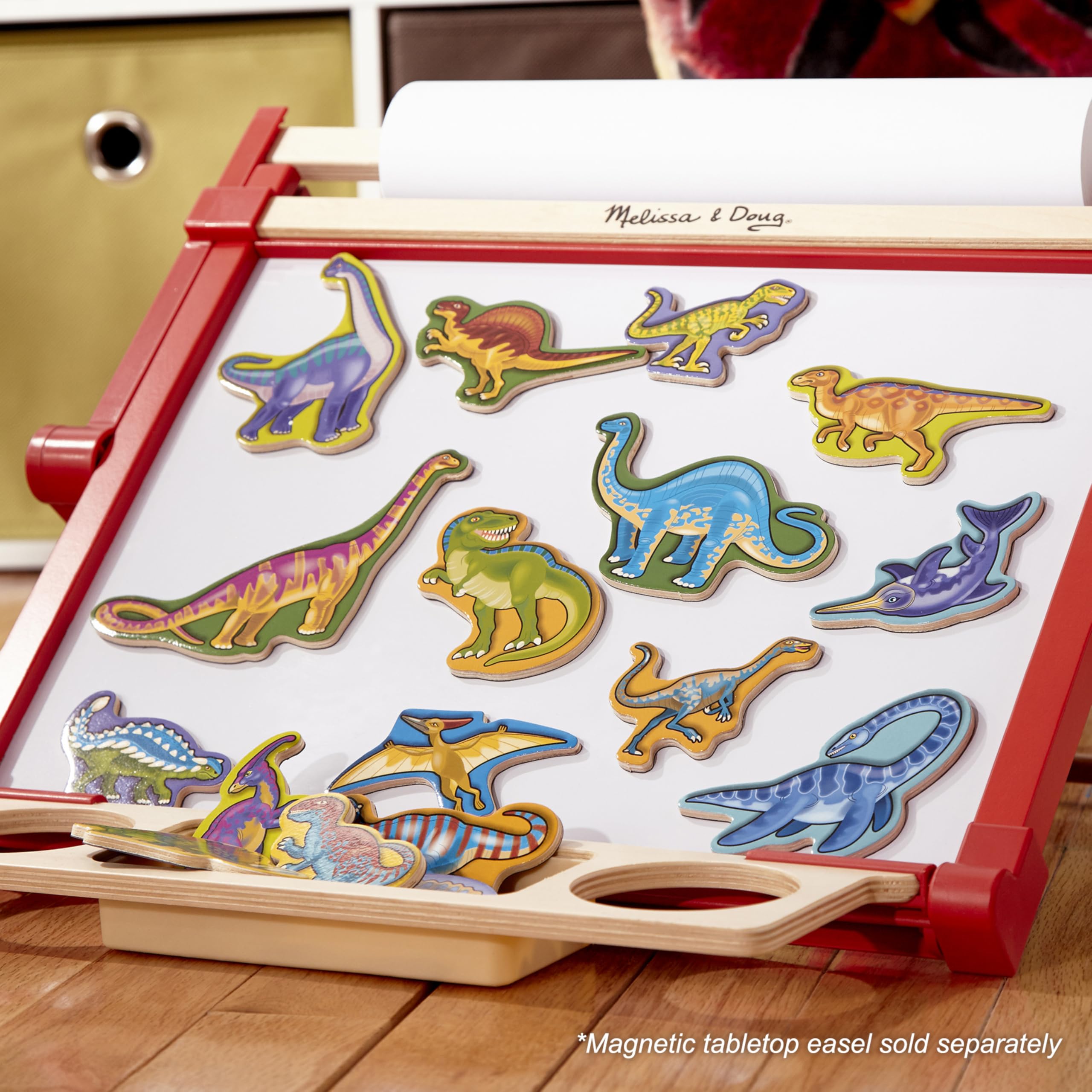 Ages 2+ Melissa & Doug dinosaur magnets set for young learners