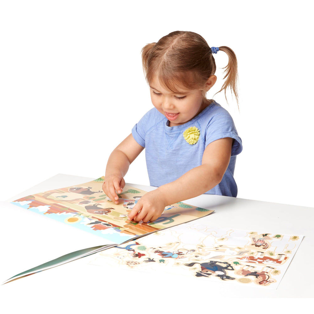 Melissa & Doug medieval scene background supports imaginative pretend play.