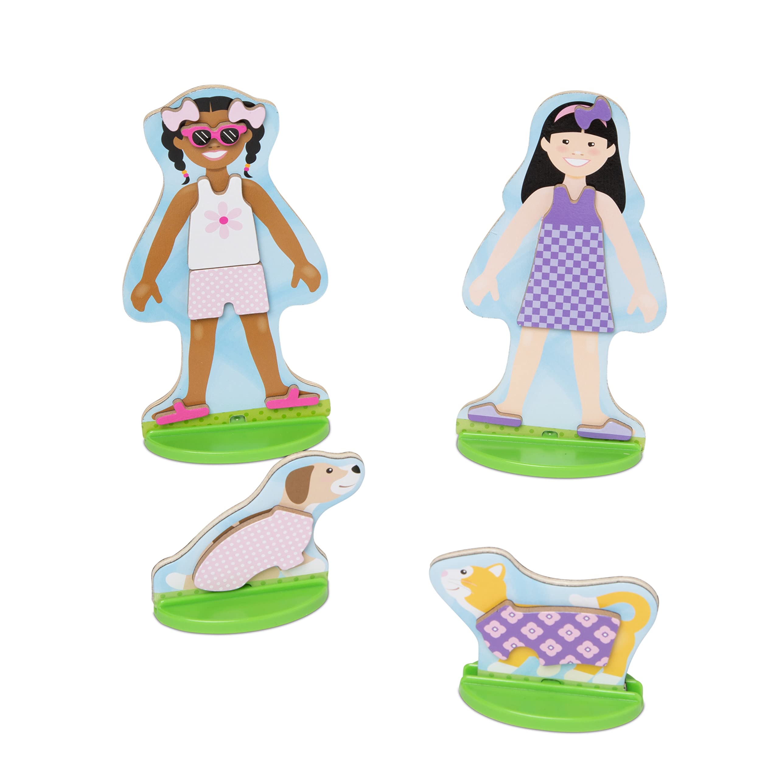 Melissa & Doug Best Friends accessories spread showcases 78 magnetic pieces for mix-and-match outfits.