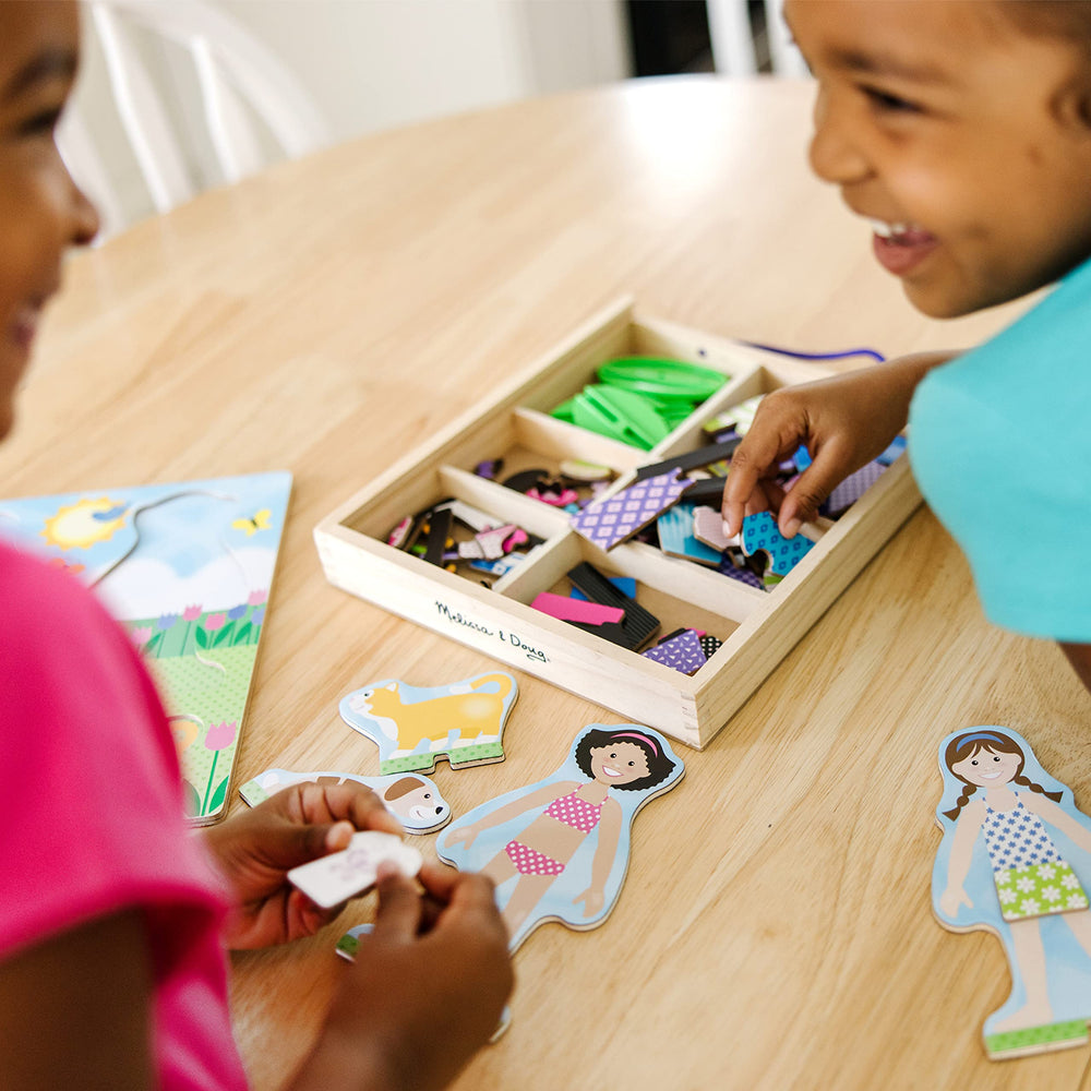 Melissa & Doug Best Friends counting-skills-play promotes fine motor skill development.