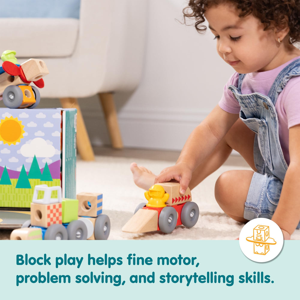 Two Melissa & Doug Blockables figures for storytelling during playtime
