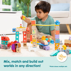 Melissa & Doug Blockables food tiles inspiring sequencing and storytelling