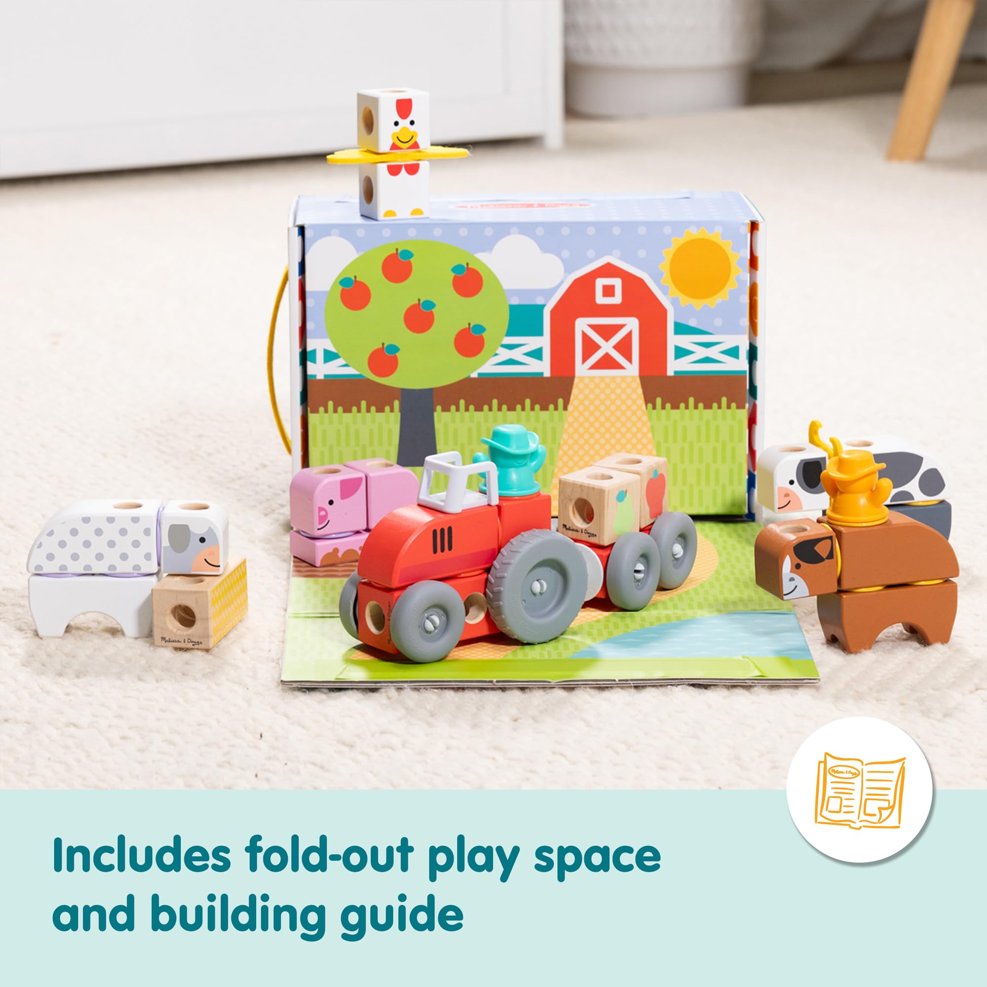 Melissa & Doug Blockables sheep blocks for matching and problem-solving