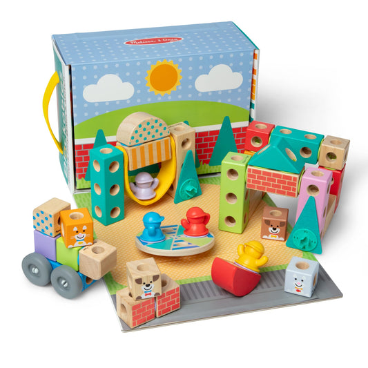Melissa & Doug Blockables colorful blocks for imaginative, hands-on play.