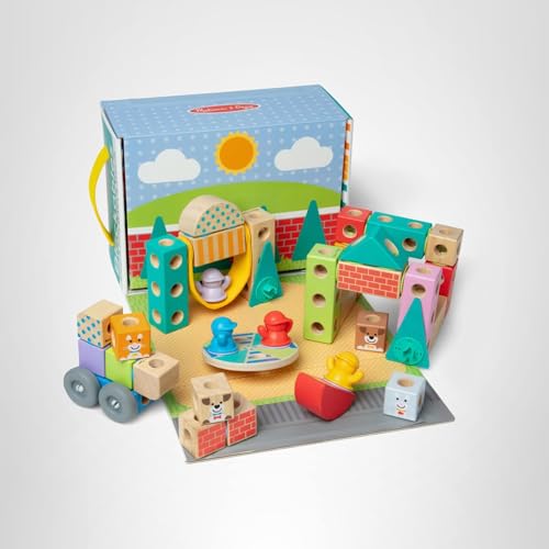 Melissa & Doug Blockables are compatible with other sets to grow the collection.