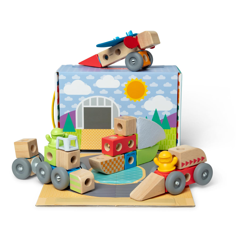 Melissa & Doug Blockables sailboat block close-up for imaginative play and motor skill growth