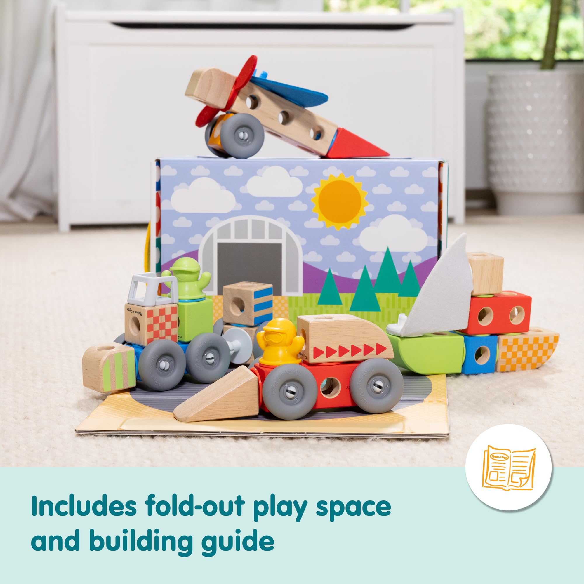 Blockables tractor with trailer demonstrating hands-on building and sequencing