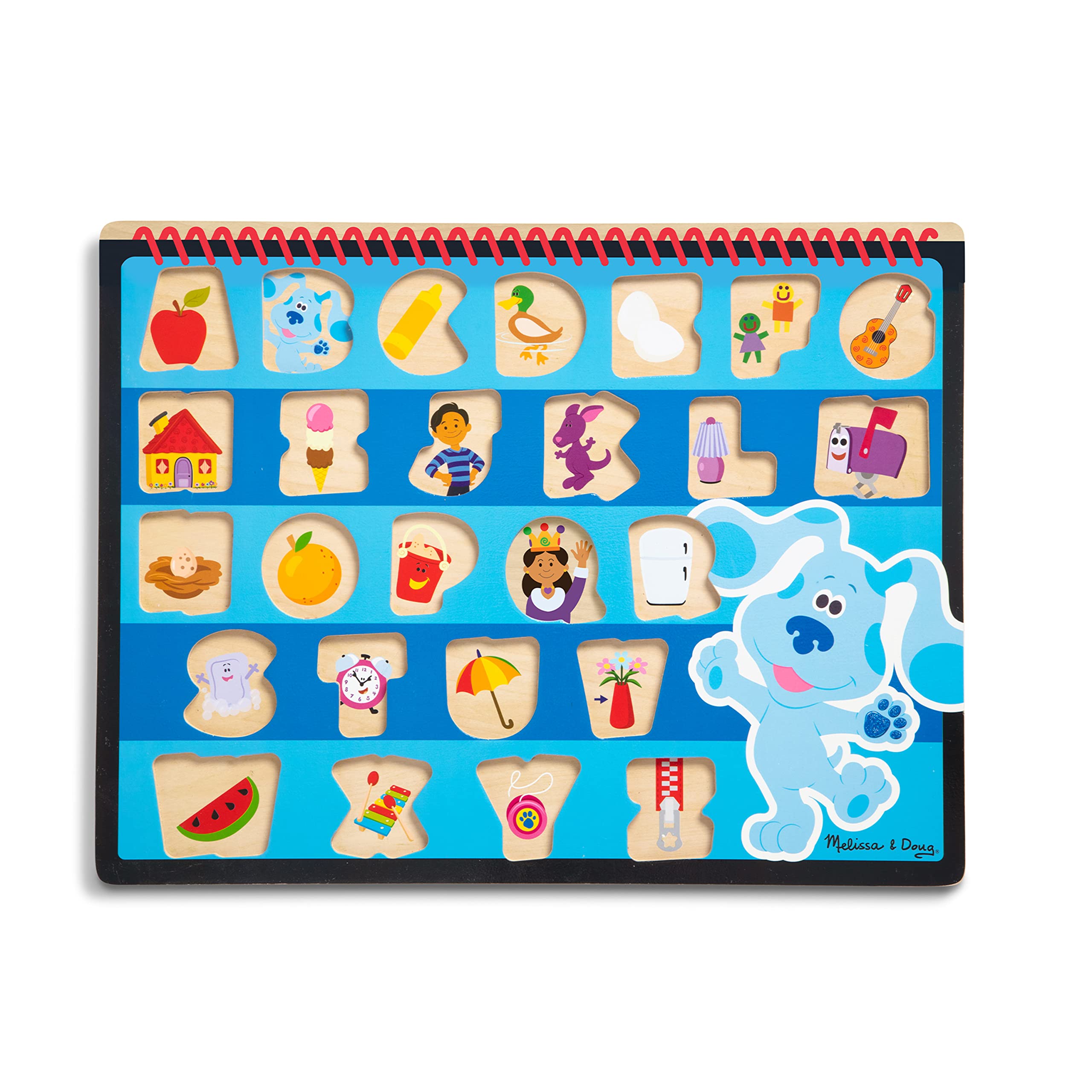 Melissa & Doug chunky puzzle pieces are easy for small hands to grasp and manipulate, supporting motor skills