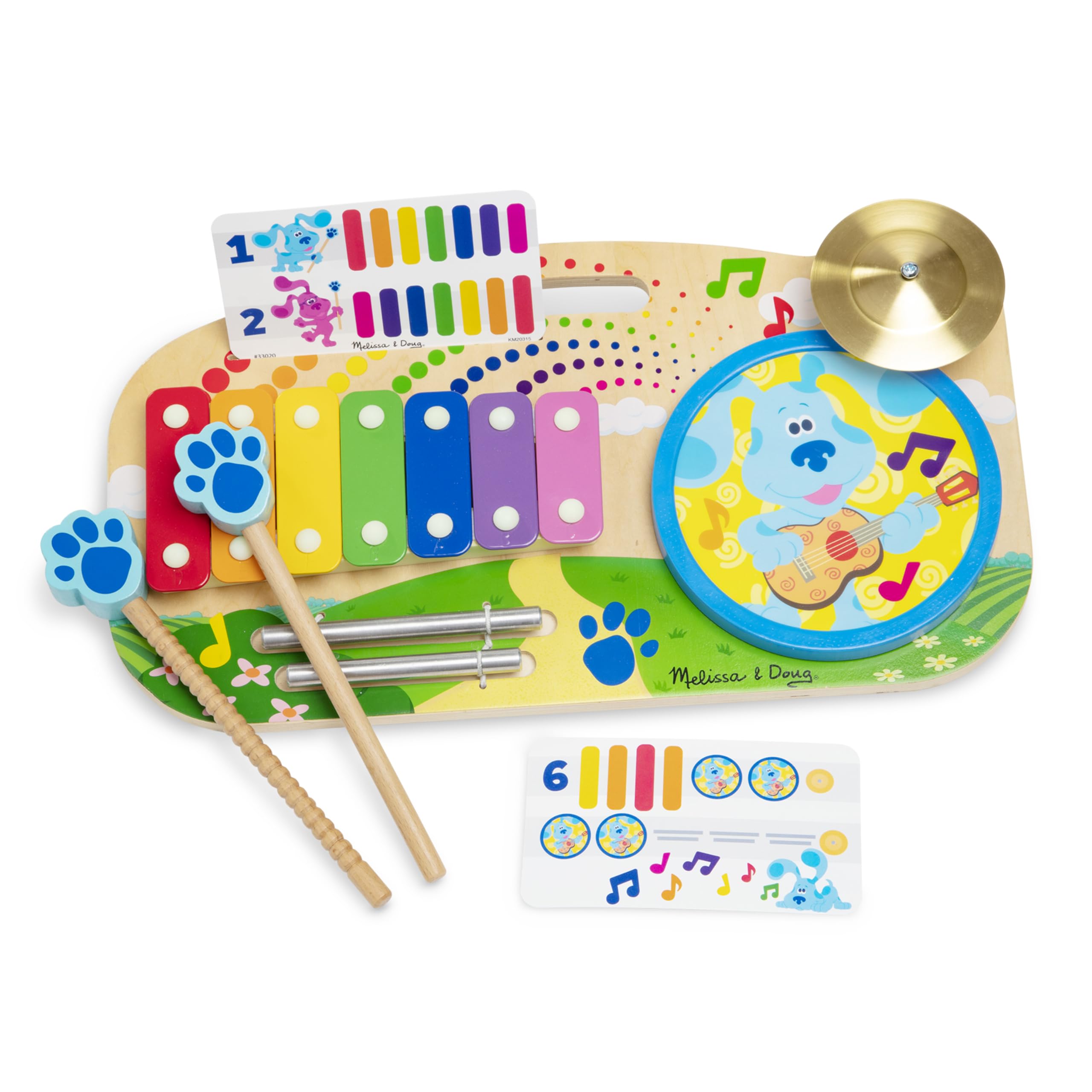 Melissa & Doug Blue's Clues music board cards guide rhythm and learning opportunities.