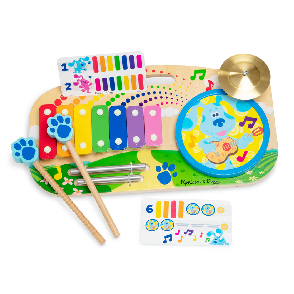 Melissa & Doug Blue's Clues music board cards guide rhythm and learning opportunities.