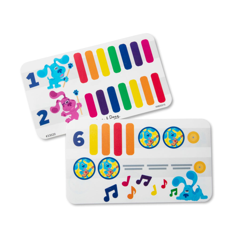 Melissa & Doug Blue's Clues music board built-in handle makes travel easy.