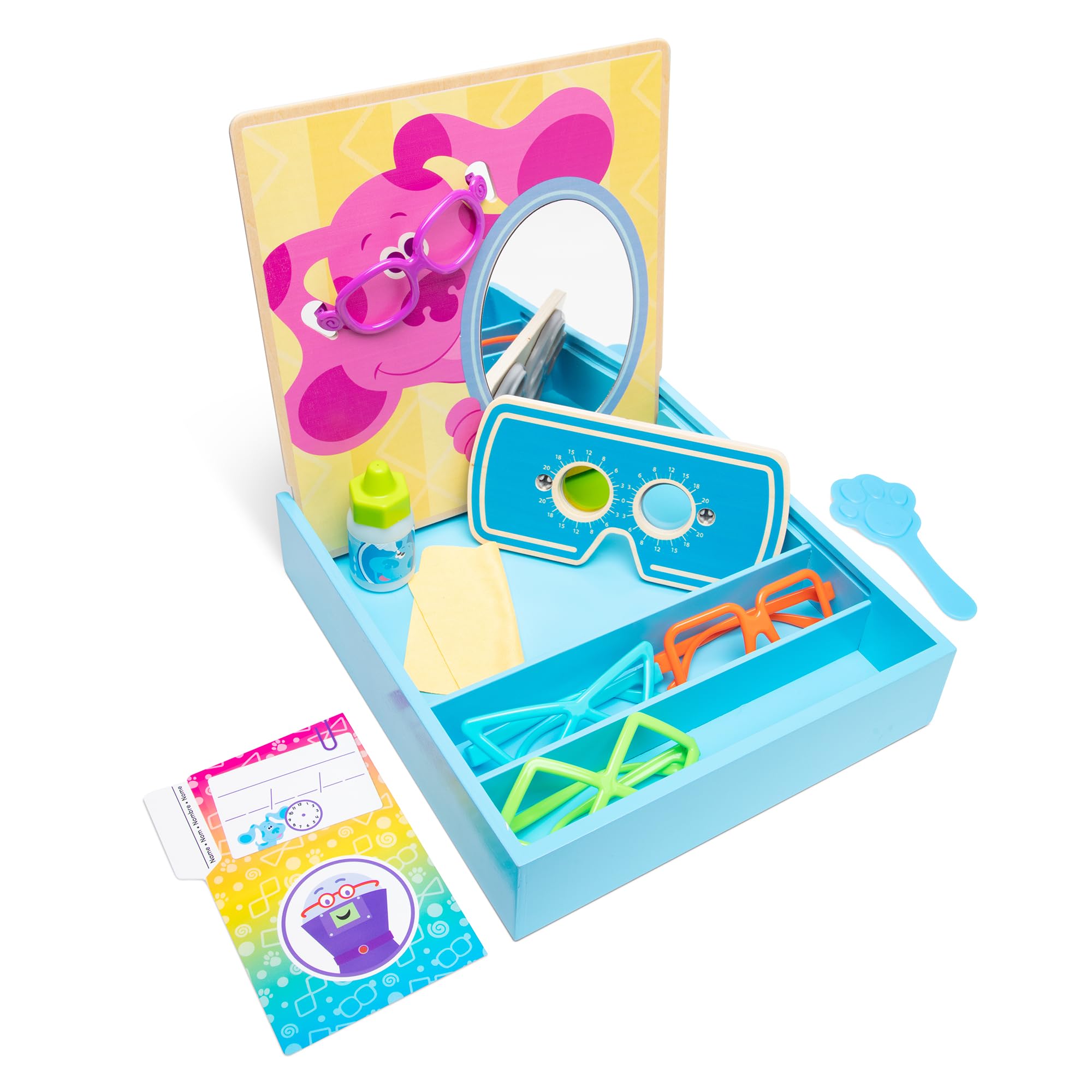 Melissa & Doug Blues Clues & You Time for Glasses frames invite imaginative dress-up.