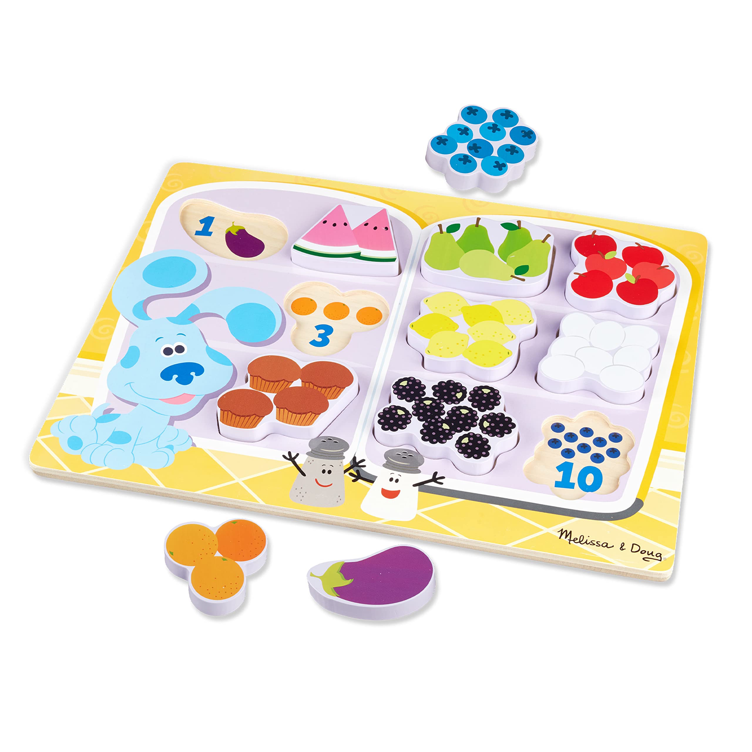 Melissa & Doug Blue's Clues & You fridge food apple piece encourages fine motor play