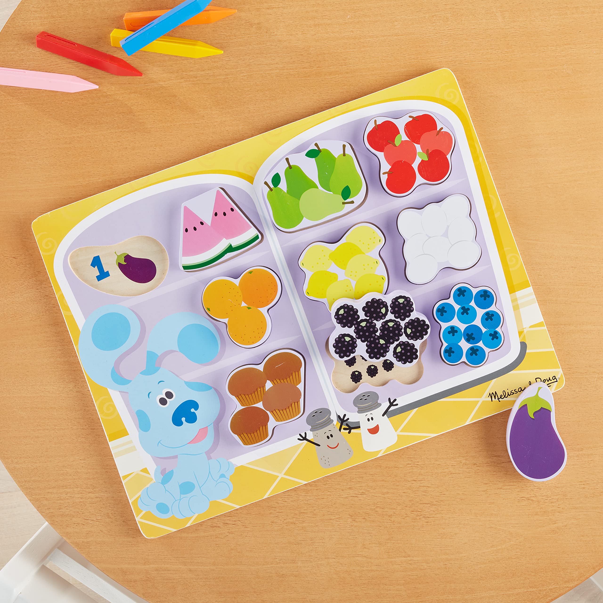 Melissa & Doug Blue's Clues & You fridge food carrot piece supports hand-eye coordination