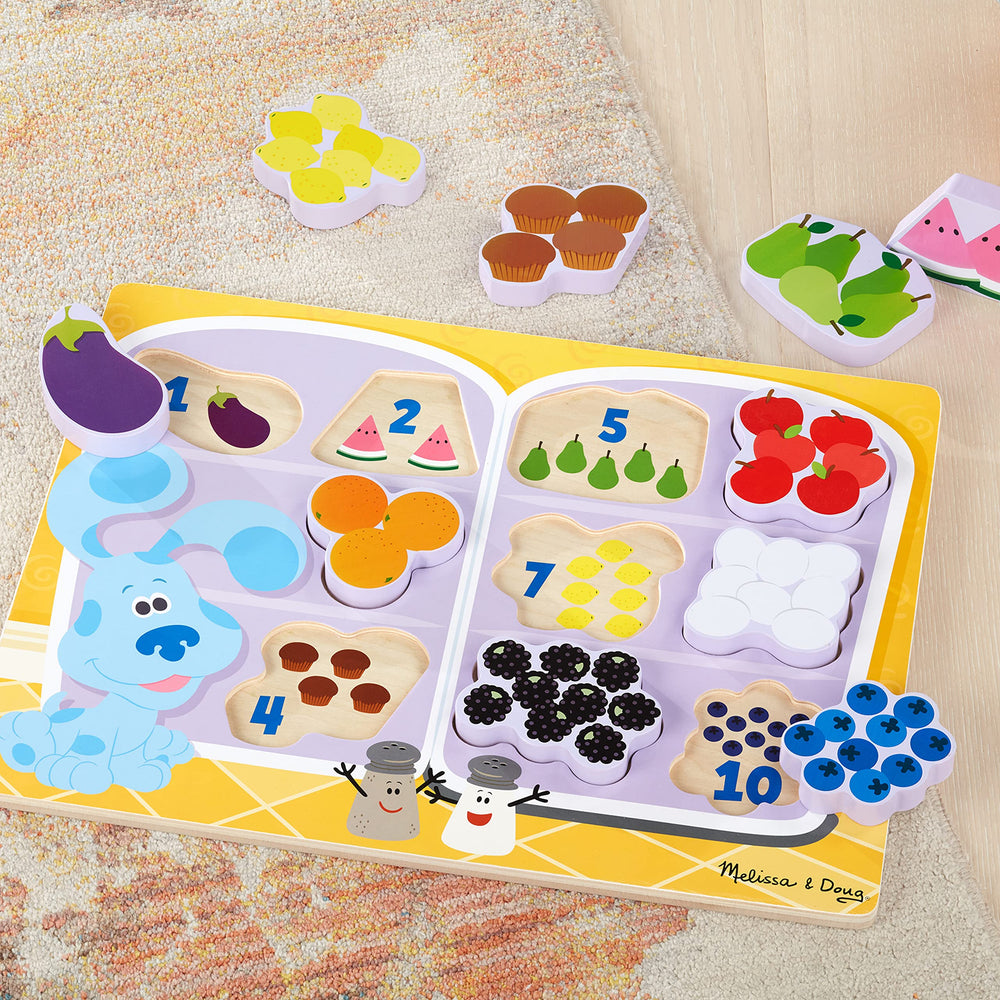Melissa & Doug Blue's Clues & You fridge food orange piece helps number matching