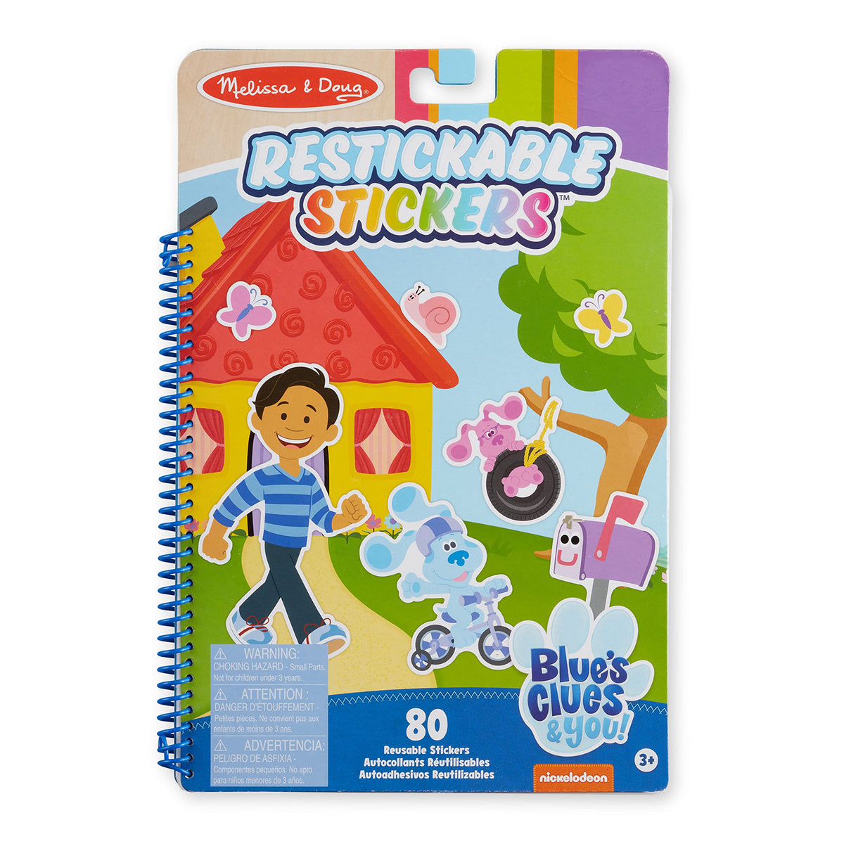 Melissa & Doug Blue’s Clues & You restickable stickers pad scene 1 encourages imaginative play with Blue