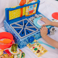 Overall wooden cooking play set supports screen-free fun and organization