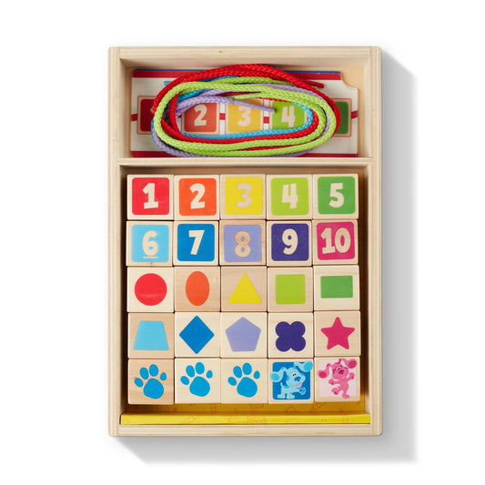 Melissa & Doug Blues Clues You wooden lacing beads for fine motor play